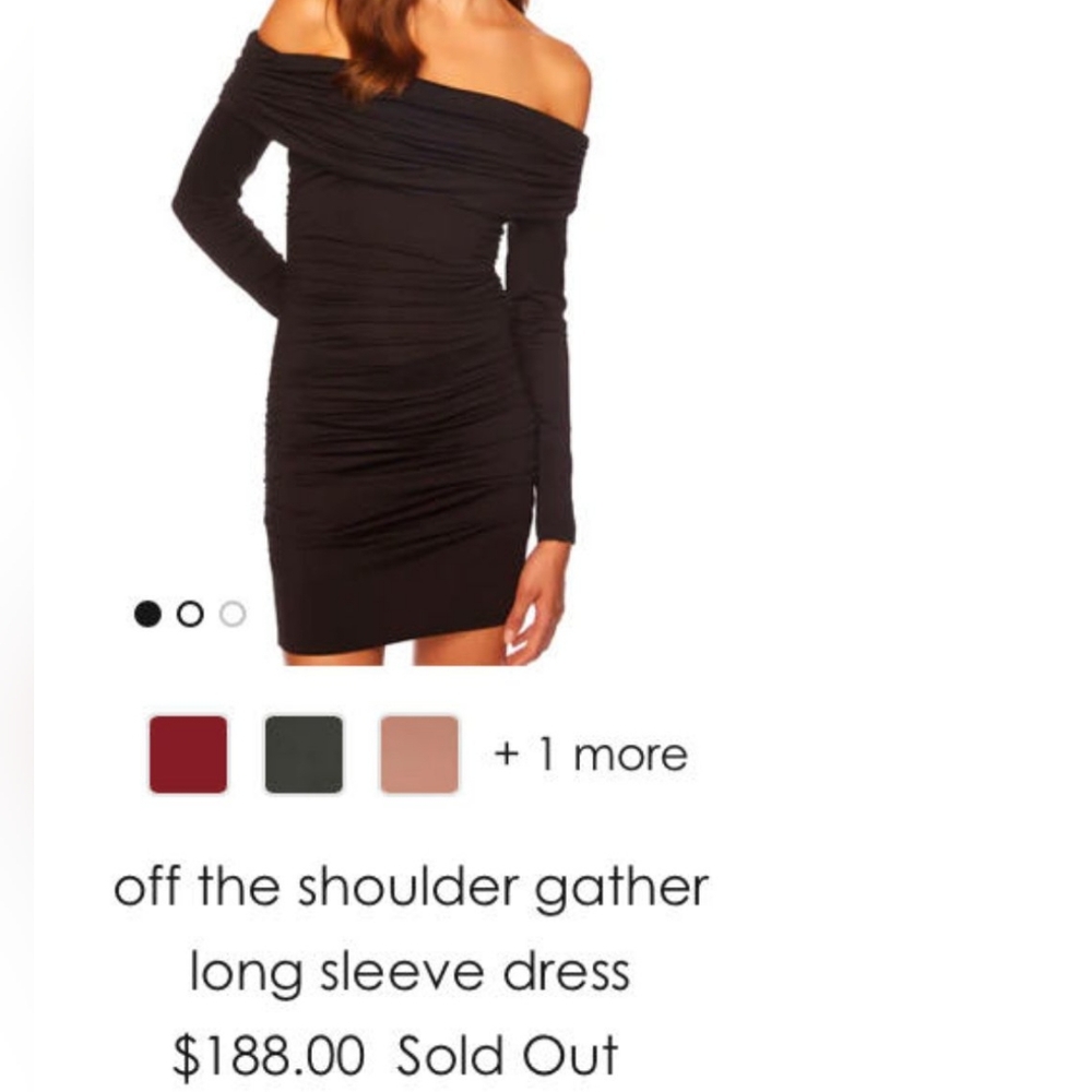 Susana Monaco Black-Medium Black Off The Shoulder Dress